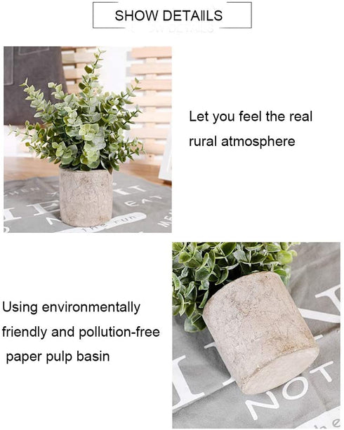HC STAR Artificial Plant Potted Mini Fake Plant Decorative Lifelike Flower Green Plants