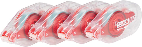 Scotch Adhesive Dot Roller Value Pack, .31 in x 49 ft, 4 Pack, Great for Home, Office and School Projects (6055BNS)