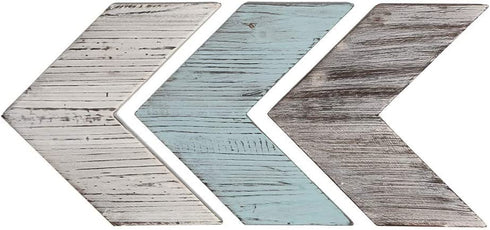 Rustic Arrow Wall Decor-Wooden Chevron Sign Room Decor-Home Decorative Farmhouse Wall Art -Set of 3 Arrows Bedroom Decor
