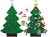 OurWarm DIY Felt Christmas Tree Set with Ornaments for Kids, Xmas Gifts, New Year Door Wall Hanging Decorations