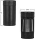 Gohfeoeo Light-Up LED Transparent Glass Seal Storage Jar with Grinder and 8x Magnifying Viewing Jar, Storage Jar and Grinding In One (Black)