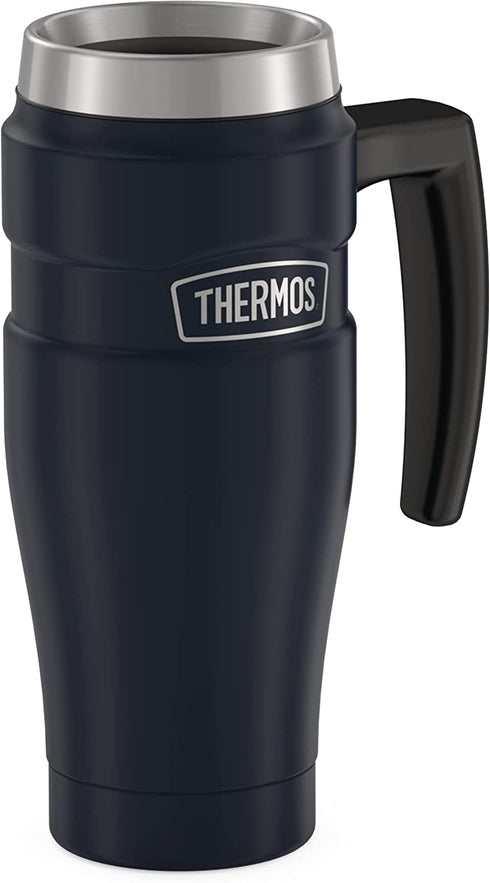 THERMOS Stainless King Vacuum-Insulated Travel Mug, 16 Ounce, Matte Blue