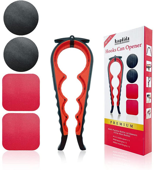 KAGDIDA Bottle Can and Jar Grip Opener 5 Pack, 5-in-1 and 4 pieces Rubber Jar Opener Grippers, Lid Seal Remover Lid Twist Off for Children, Weak Hand and Seniors with Arthritis