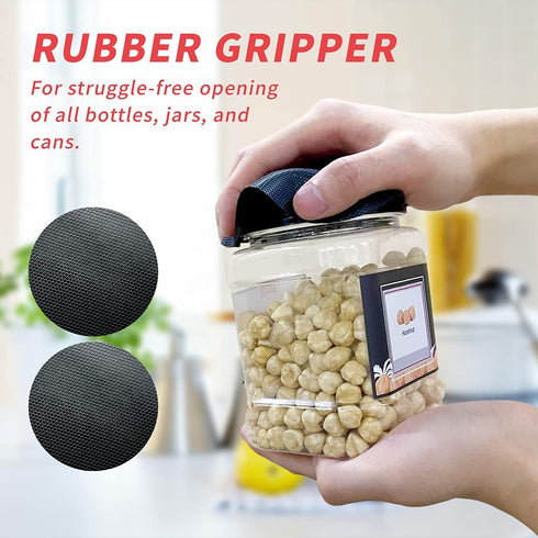 KAGDIDA Bottle Can and Jar Grip Opener 5 Pack, 5-in-1 and 4 pieces Rubber Jar Opener Grippers, Lid Seal Remover Lid Twist Off for Children, Weak Hand and Seniors with Arthritis