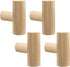 HUFEEOH Wood Wall Hooks, Purse Rack Wood Peg Hooks with Screw, Wall Hooks Heavy Duty Towel Hangers for Bathroom Wall (4PC, Beech Wood)
