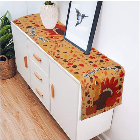 Know me Thanksgiving Day Table Runner Decorations - Fall Harvested Table Cover Thanksgiving Party Table Decoration