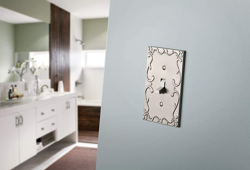 Franklin Brass W35078-SN-C Classic Lace Triple Switch Wall Plate/Switch Plate/Cover, Satin Nickel