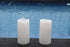 GenSwin Waterproof Outdoor Flameless Candles with Remote Timer, Battery Operated Large Flickering LED Pillar Candles for Indoor Outdoor Lanterns, Won™t melt, Long-Lasting(White, Set of 2, 8? x 4?)