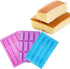 SENHAI 3 Pack Narrow Rectangle Silicone Molds, 12-Cavity Flexible and Non-stick DIY Protein Bars Energy Bar Cereal Bar Maker Chocolate Cake Loaf Brownie Cheesecake Baking Pans - Pink, Blue, Purple