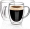 Double Walled Glass Coffee Mugs Glass Mug With Handles Double Wall Cappuccino Cups, 12oz Of Set 2 Coffee/tea Mugs, Clear Glasses With Handle