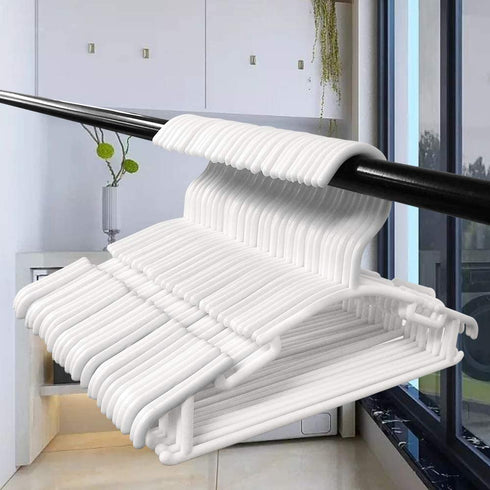 Kids Hangers Baby Hangers Childrens White Plastic Infant Clothes Toddler Junior Hangers 60 Pack
