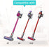 KEEPOW 5 Pcs Vacuum Attachments Kit Compatible with Dyson V7 V8 V10, Articulating Hard Floor Tool & Soft Dust Brush & Adapter Converter