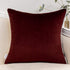 Yangest Wine Red Patchwork Velvet Throw Pillow Cover with Gold Striped Leather Cushion Case Modern Luxury Pillowcase for Sofa Couch Bedroom Living Room Home Decor,20"x20"
