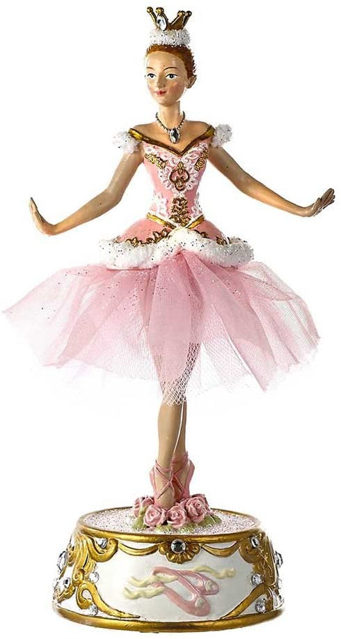 Kurt Adler 10-Inch Pink Musical Base Ballerina Figure