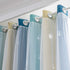 Decdeal Star Curtains Stars Blackout Curtains for Kids Girls Bedroom Living Room Colorful Double Layer Star Window Curtains, 1 Panel