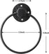 Licperron Industrial Towel Rings, Pipe Towel Rack Black Iron Pipe Towel Ring Holder for Bathroom, Black