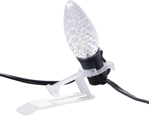 All in One Christmas Light Clip, Universal Gutter and Shingle Clip for C7, C9 and Mini Lights, 100 Pack