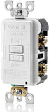Leviton GFRBF-W Self-Test SmartlockPro Slim Blank Face GFCI Receptacle with LED Indicator, 20-Amp, White