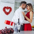 Winlyn 3 Pack Red Valentine Heart Wreaths Tinsel Heart Shaped Wreaths with Foil Hearts Hanging Valentine's Day Wreaths Decorations for Wedding Birthday Party Front Door Wall Window Mantel D©cor