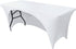 FestiCorp White Fitted Table Cover for 6 Foot Table - Spandex Massage Lash Bed Table Covers 6Ft, Elastic Table Cloths, Open Back Stretch Table Clothes for Party, DJ Table, Banquets, Events, Trade Show