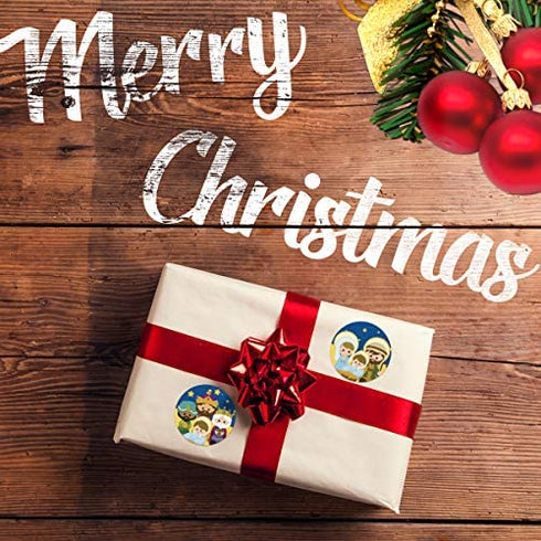Religious Christmas Stickers Happy Birthday Jesus Nativity Stickers for Kids Christian School Classroom Decoration VBS Party Favor 500Pcs