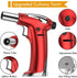 NANW Butane Torch, Refillable Kitchen Blow Torch Lighter Culinary Cooking Torch with Adjustable Flame for BBQ, Creme Brulee, Baking, Crafts and Cooking (Butane Gas not Included) (Red)