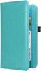 CoBak Checkbook Cover - Premium Leather Check Book Holder Wallet with RFID Blocking Function for Men and Women,Sky Blue