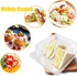 100Pcs Clear Plastic Take Out Containers,Square Hinged Food Container,Disposable Clamshell Dessert Trays Holders Boxes for Cake,Salad,Sandwiches,Hamburger,Pasta,Chips,5 x 4.7 x 2.8 Inch