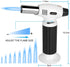 CORKAS Blow Torch, Professional Butane Torch Lighter with Safety Lock and Adjustable Flame for Desserts, Creme Brulee, BBQ and Baking Black&White(Gas Not Included)