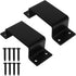 Heavy Duty Door Barricade Brackets Door Security Bar Holder Brackets Fit for 2 X 4's Lumber for Door Reinforcement (1 Pair 2 Pieces with 8 Screws) (2 Close Bar Holder)