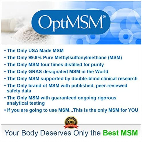 Kala Health MSMPure Vegetarian Capsules, 120 Count, Made with Organic Sulfur Crystals, 99.99% Pure Distilled MSM Supplement, 1,000 mg per Capsule, Made in USA