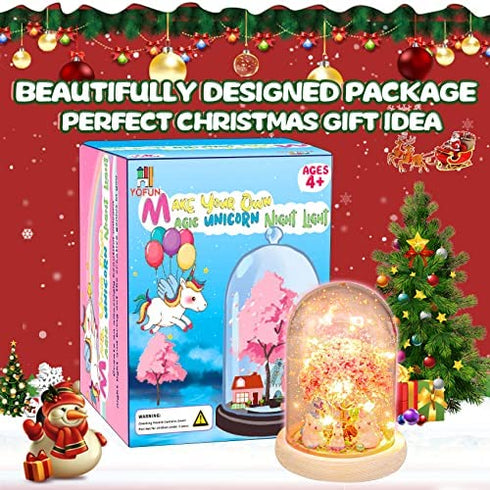 YOFUN Make Your Own Unicorn Night Light - Unicorn Craft Kit for Kids, Arts and Crafts Nightlight Project Novelty for Girl Age 4 to 9 Year Old, Unicorns Gifts for Girls