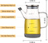Glass Olive Oil Bottle Dispenser - 20 Ounce Large Glass Oil Dispenser Bottle with Lid and Stopper, Leakproof Glass Oil and Vinegar Dispenser With Measurement, oil dispenser bottle for Kitchen Cooking and Barbecue (600ml/20oz)