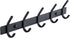 KES Wall Coat Hook Rack with 5 Robe Hooks Heavy Duty Towel Hanger Stainless Steel Matte Black, AH203H5-BK