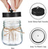 Mason Jar Bathroom Accessories Set 4 Pcs Black Soap Dispenser Toothbrush Holder Sets Rustic Farmhouse Decor