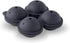 W&P Peak Silicone Sphere Ice Mold w/ Cover | Charcoal | Easy to Remove | Round Cocktail Whiskey Drink Ice Maker | Food Grade Premium Silicone | Dishwasher Safe, BPA Free
