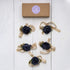 Bridals By Ada Melpomene Handmade Artificial Flowers, Corsage Wristlet, Burgundy Flowers for Rustic Wedding Theme (Dark Blue)