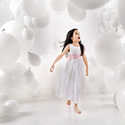 100 Pieces Latex Balloons Different Sizes 18/12/10/5 Inch Party Balloon Kit for Halloween Christmas Thanksgiving Baby Shower Wedding Birthday Bride Balloon Party Decoration (White)