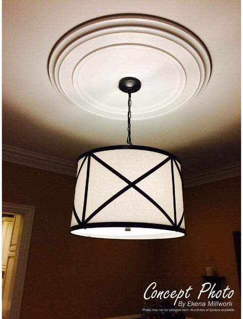 Ekena Millwork CM07ODSSF Odessa Ceiling Medallion, 7 1/2"OD x 1 1/8"P (Fits Canopies up to 2 1/2"), Hand-Painted Spartan Stone