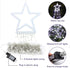 MUYUN Christmas String Lights 317 LED Star Waterfall Twinkle Fairy Lights for Christmas Decorations Party Wedding Indoor Outdoor Decorative Lights (White)