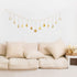Mkono Moon Phase Wall Hanging Boho Garland Decor Home Decoration Moon Hang Art Ornaments for Bedroom Headboard Living Room Dorm Nursery Apartment Office Birthday Gift, Gold, 55"