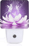 Lotus Flower Plug in LED Night Light Automatic Dusk to Dawn Sensor Wall Decorative for Bright Bathroom Bedroom Kids Room Hallway