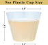KUAYIXIA 9 OZ Clear Plastic Cups, 100 Pack Disposable Cups Recyclable Plastic Cocktail Glasses Cups, Heavy Duty Hard Plastic Cups for Party, Wedding, Birthday, Christmas