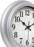 12 Inch Retro Wall Clock Silent Non Ticking Battery Operated Movement Easy to Read Wall Clocks Decorate for Bedroom Living Room Kitchen Office(Silver)