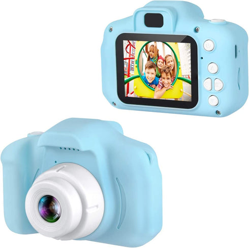 Dartwood 1080p Digital Camera for Kids with 2.0” Color Display Screen & Micro-SD Card Slot for Children - 32GB SD Card Included (Blue)
