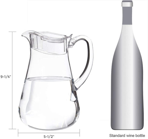STORi Clear Plastic Pitcher with Removable Lid | BPA-Free and Shatter-proof | 64-ounce | Perfect for Everyday Use and Outdoor Entertaining | Fill with Lemonade, Iced-Tea, Juice, and More