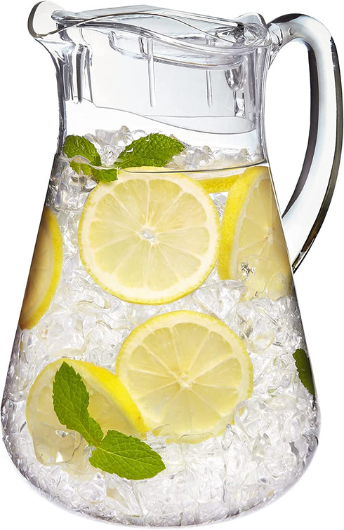 STORi Clear Plastic Pitcher with Removable Lid | BPA-Free and Shatter-proof | 64-ounce | Perfect for Everyday Use and Outdoor Entertaining | Fill with Lemonade, Iced-Tea, Juice, and More