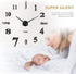 SOLEDI Wall Clock for Living Room Decor Large Modern Wall Clock for Blank Wall Easy to Assemble, Adjustable Size, Frameless DIY 3D Mirror Wall Clock Sticker (Black)