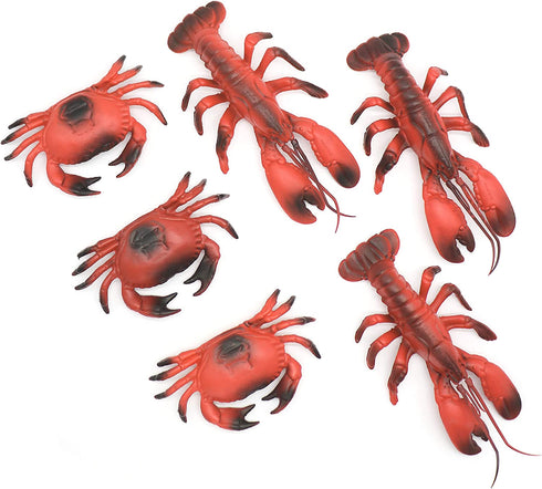 Lobster and Crab Nautical Decor Beach Decorations for Home | Beach Party Decorations 6 piece set