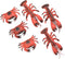 Lobster and Crab Nautical Decor Beach Decorations for Home | Beach Party Decorations 6 piece set
